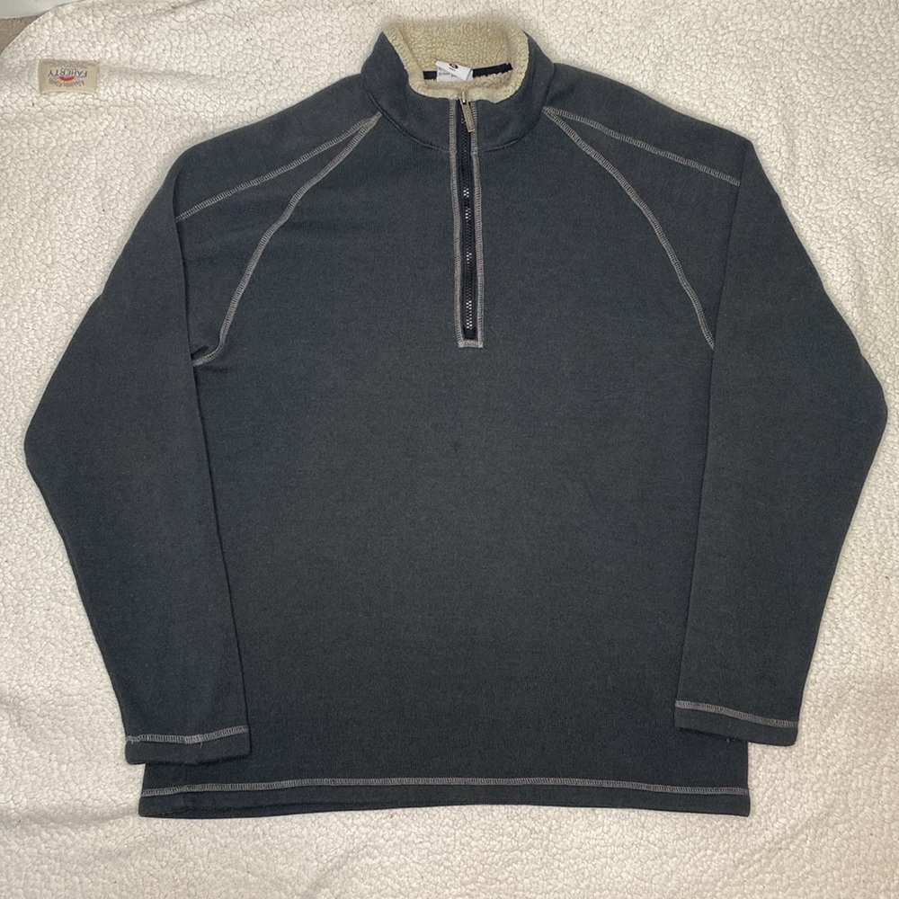 Columbia Black Quarter Zip Knitted Sweater: Size Extra Large